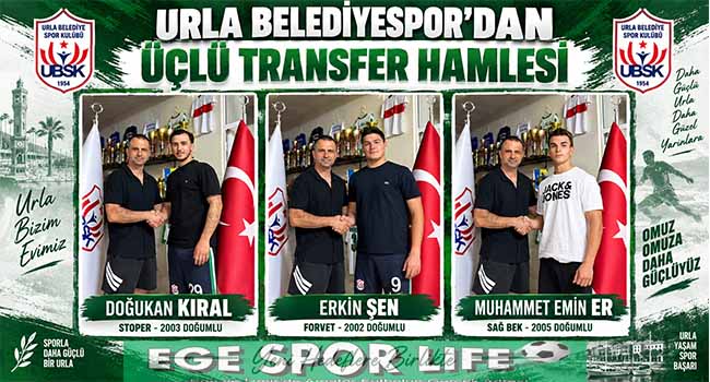 URLA BELEDİYESPOR’DAN ÜÇLÜ TRANSFER HAMLESİ