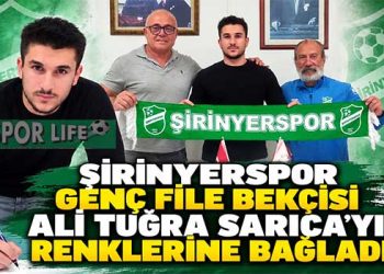 ŞİRİNYERSPOR GENÇ FİLE BEKÇİSİ ALİ TUĞRA SARICA’YI RENKLERİNE BAĞLADI